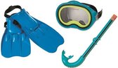 Intex - Duikbril/Snorkel/Flipper Set - 8+ jaar - Blauw