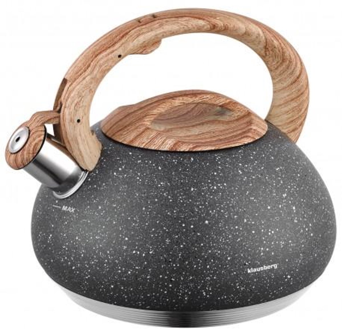 Bol.com Klausberg KB-7280  fluitketel - 2,7L - rvs - alle warmtebronnen aanbieding