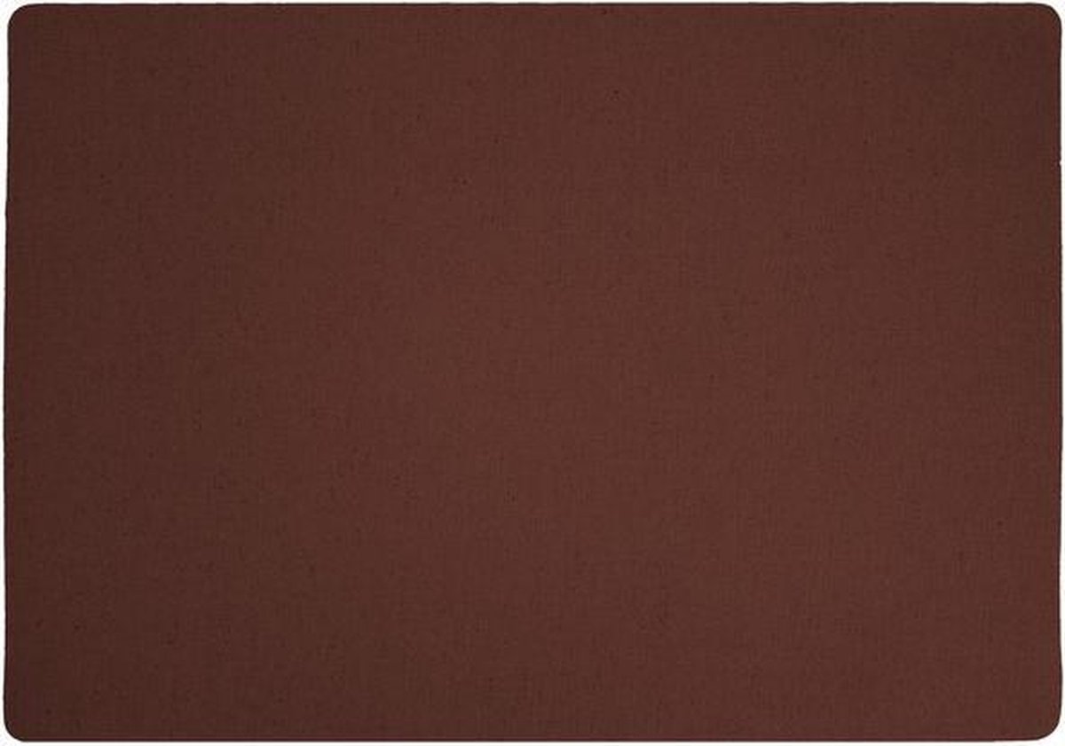 4x Lino Placemat Chocolate - 30x43cm - onderlegger - tafeldecoratie - tafel dekken - bruin