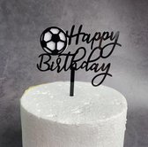 Voetbal Taarttopper - Happy Birthday Taart Topper - Taart topper - Cake topper - Happy birthday - Verjaardagstaart topper - Verjaardag