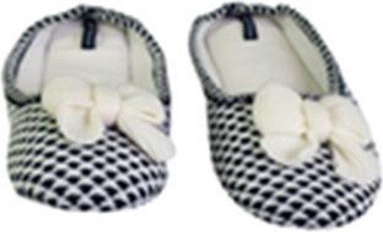 Chausson modèle bas nœud - Bleu foncé / Wit - Taille 39/40