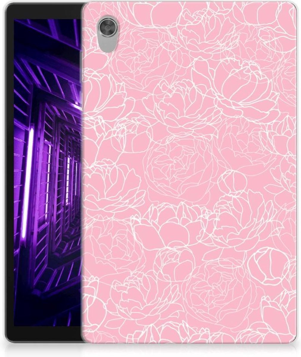 Lenovo Tab M10 HD (2de generatie) Siliconen Hoesje White Flowers