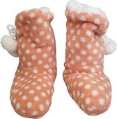 Pantoffel hoog model balletjes - Roze / Wit - Maat 37 / 39