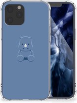 Siliconen Back Cover iPhone 12 Pro Max Telefoonhoesje  met doorzichtige rand Baby Rhino