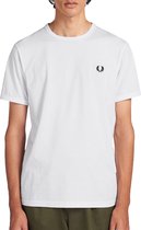 Fred Perry T-shirt - Mannen - wit-zwart