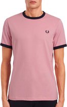 Fred Perry T-shirt - Mannen - roze/navy
