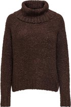 Only Trui Onlolivia L/s Loose Rollneck Ex Knt 15227776 Chocolate Brown Dames Maat - L