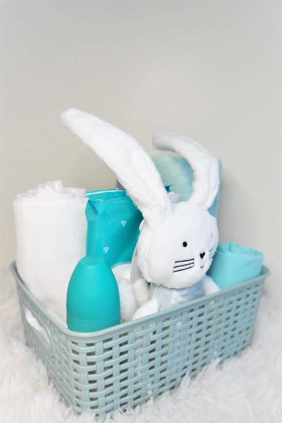 GROTE GESCHENKMAND VOOR EEN PASGEBOREN BABY MEISJE