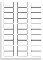 A4 Laserprinter etiketten - 50 x 25 mm rechthoek - glanzend wit - 100 vel per doos