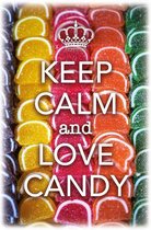 Wandbord - Keep Calm And Love Candy