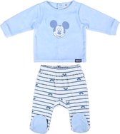 Baby Set jongens|mickey mouse|kleur lichtblauw maat 56 cm|Ensemble bébé garçon Mickey Mouse couleur bleu clair taille 56cm