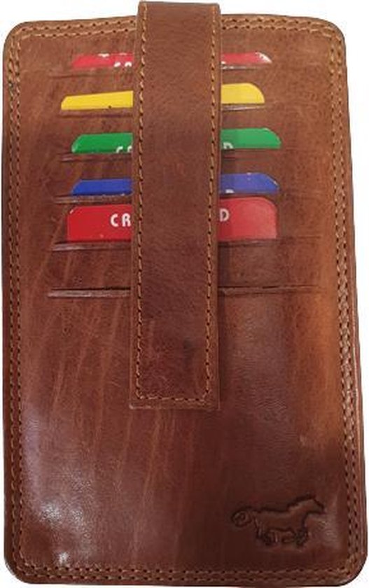 Pasjesmapje Leer Cognac - Bruin - Creditcardholder - Portemonnee