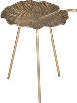 Bijzettafel - Salontafel - Tafel - Leaf Goud - 44,5x39xh49,5cm - Metaal