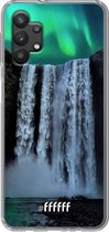 6F hoesje - geschikt voor Samsung Galaxy A32 5G -  Transparant TPU Case - Waterfall Polar Lights #ffffff