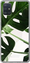 6F hoesje - geschikt voor Samsung Galaxy A52 - Transparant TPU Case - Tropical Plants #ffffff