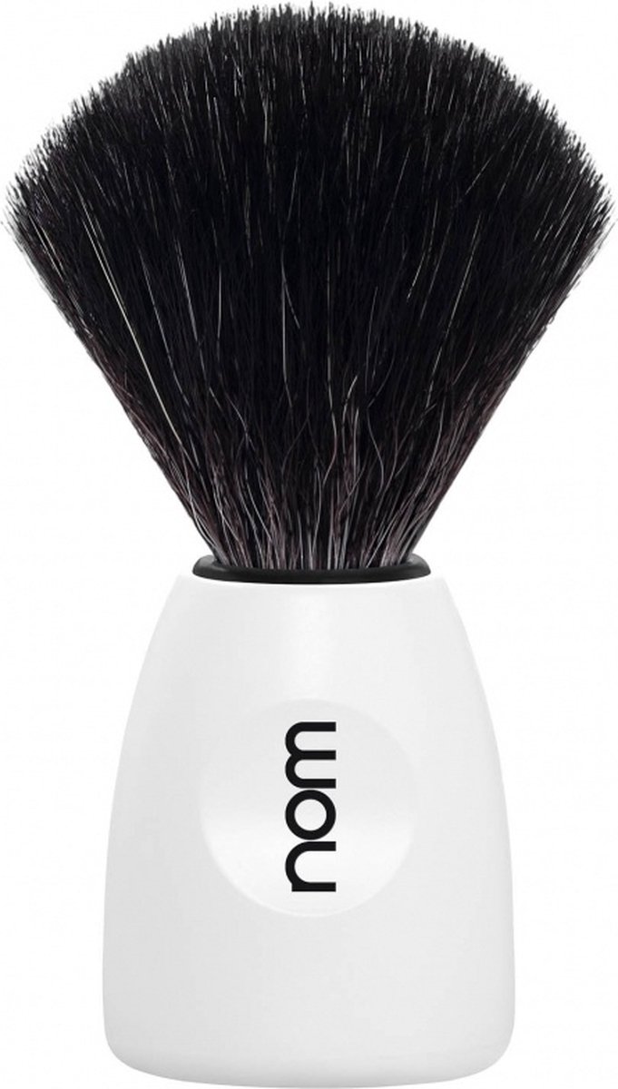 NOM LASSE Scheerkwast wit, Black Fibre