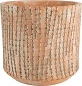 Plantenwinkel Pot Valene Terra oranje ronde bloempot voor binnen 26 cm