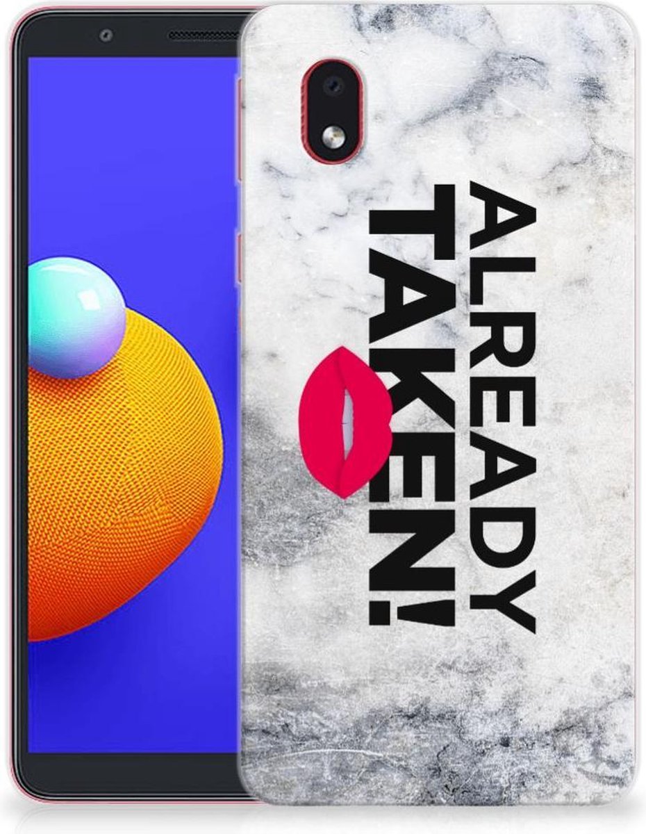 Samsung Galaxy A01 Core Siliconen hoesje met naam Already Taken White