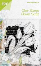 Joy! Crafts Stempel flower script 85x120 mm