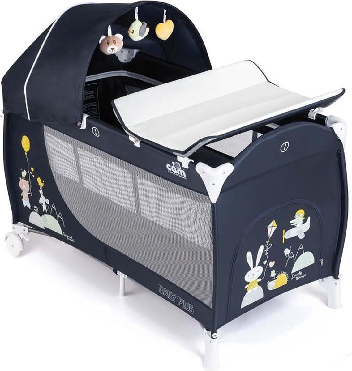 travel cot with zip side