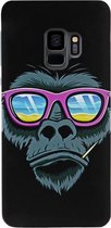 ADEL Siliconen Back Cover Softcase Hoesje Geschikt voor Samsung Galaxy S9 - Gorilla Apen