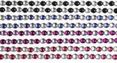 Strasstenen stickers, l: 15 cm, b: 4 mm, blauw, paars, rood, zwart, 8vellen