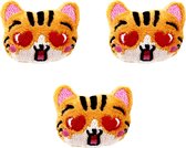 Make Me Purr Mini Heart Eyes Set (3 stuks) - Kattenspeeltjes met Catnip Kattenkruid - Kattenspeelgoed - Speelgoed voor Katten - Kat Speeltje - Kitten Speeltjes - Maat: One size