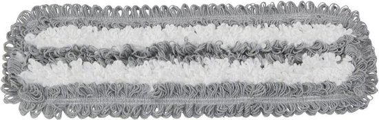 Vadrouille plate microfibre / coton 40x13cm pour rabats et système de poche