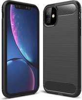 GadgetBay Carbon Armor beschermhoes shockproof TPU iPhone 11 - Zwart