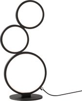 Trio Leuchten Rondo tafellamp | met cirkels | 45 cm hoog | Ingebouwd LED | 3000K | zwart
