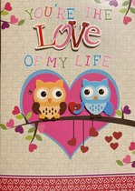Maxi XXL valentijnskaart 3d - Love of my life Uiltjes
