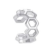 Honeycomb ear cuff | zilver