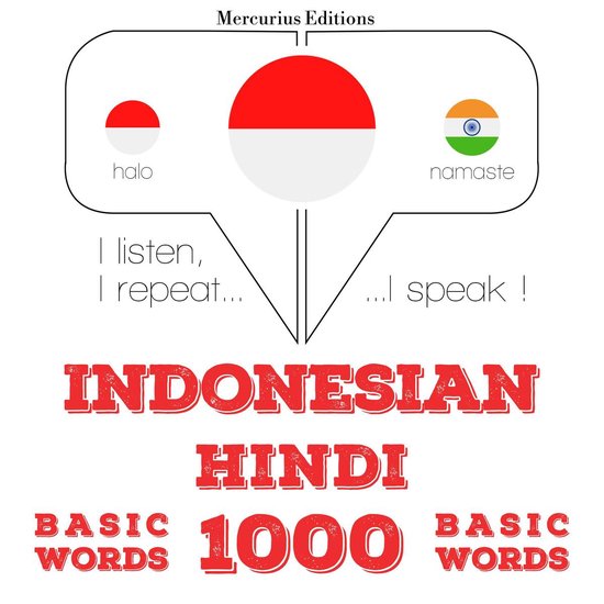 1000 kata-kata penting dalam bahasa Hindi - cover