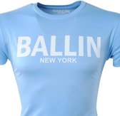 Ballin - Heren T-Shirt - Ronde Hals - Regular Fit  - Licht Blauw