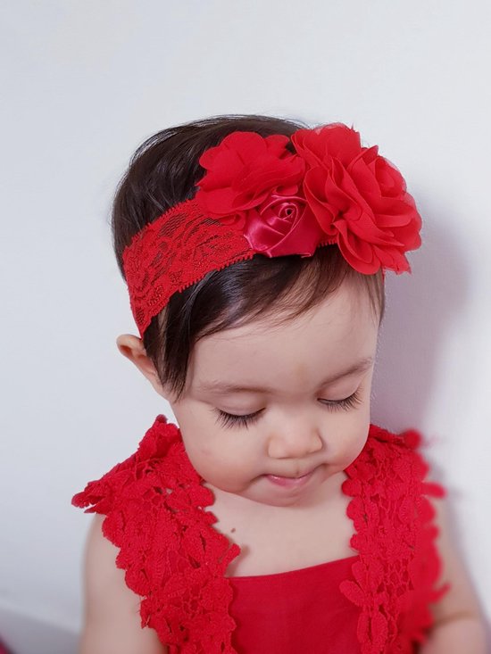Poshy Petals Elegante Haarband Rood voor Meisjes/Baby's | bol.com