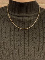 Monzario collier 865Cbic 45cm. geel/witgoud 14k