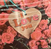 Valentijn tip! 3-D effect - Holografische wenskaart Love - I Love you - Valentijnskaart Liefde