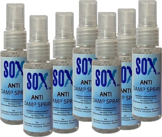 SOX Anti Damp Spray Anti Condens Anti Fog spray 30 ml voor brilglazen, zwembrillen of duikbrillen, skibrillen zonder dampaanslag