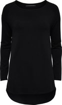 Zwarte dames trui lange mouw new arrivals