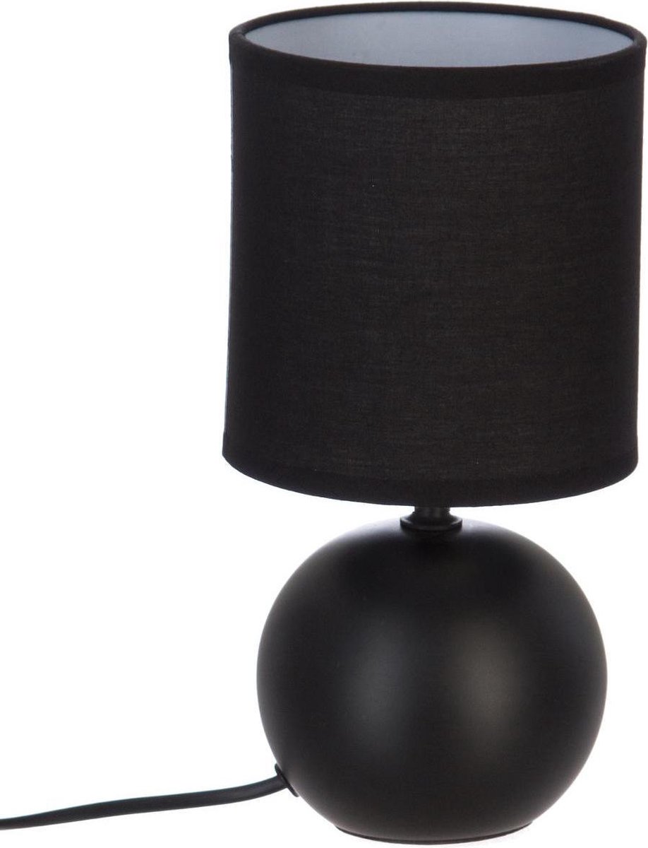 Atmosphera Timeo ballamp tafellamp Keramiek - Zwart - H 25 cm