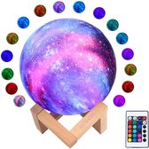 Astrobe 3D Galaxy Maan Lamp - Tafellamp - Maanlamp - Galaxy Lamp - 16 Dimbare LED Kleuren met Afstandsbediening - Moon Lamp - Sterrenlamp - Galaxy Projector - Sterrenhemel Projecto