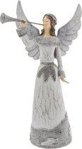 Clayre & Eef Decoratie Beeld 6PR2294 19*13*36 cm Grijs Kunststof Decoratief Figuur Decoratieve Accessoires Woonaccessoires