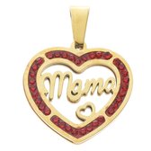 Melady Hanger Dames Ketting Hart Goudkleurig Metaal Hartvormig Mama Moederdag cadeau Cadeau voor haar