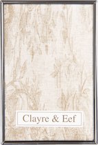 Clayre & Eef Fotolijst 2F0634M 14*1*19 cm / 13*18 cm Zilverkleurig Metaal / glas Rechthoek Fotokader Wissellijst Foto Frame
