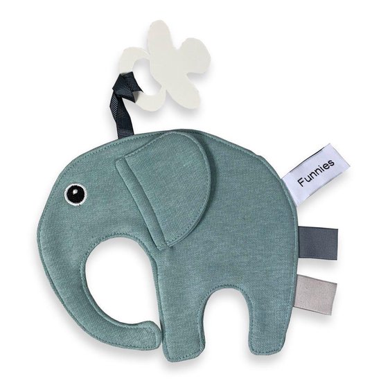 Speendoek Olifant - Tutpop Ollie (Forest/Donkergroen) van Jollein — afbeelding 3