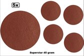 5x Superstar chocolade bruin 45 gram colour 024