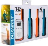 Motorola TALKABOUT T42 Quad-Pack - Blauw/Oranje/Wit