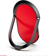 Luxe Rode ovale ring vinger houder- standaard voor telefoon of tablet / super dun