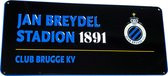 Club Brugge Plaat 1891 Jan Breydelstadion Zwart 40 x 18 cm