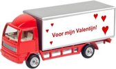 LKMN Speelgoedvoertuig vrachtwagen met tekst-rood